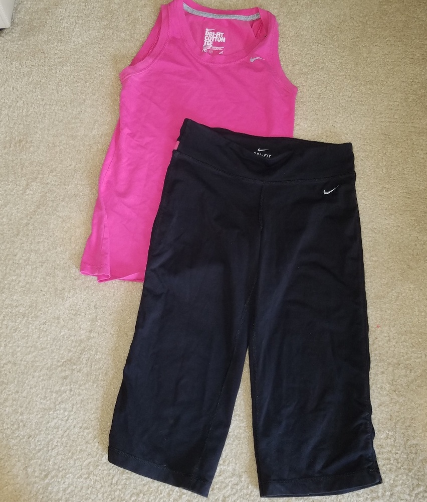 Nike Dri Fit Top and Capris